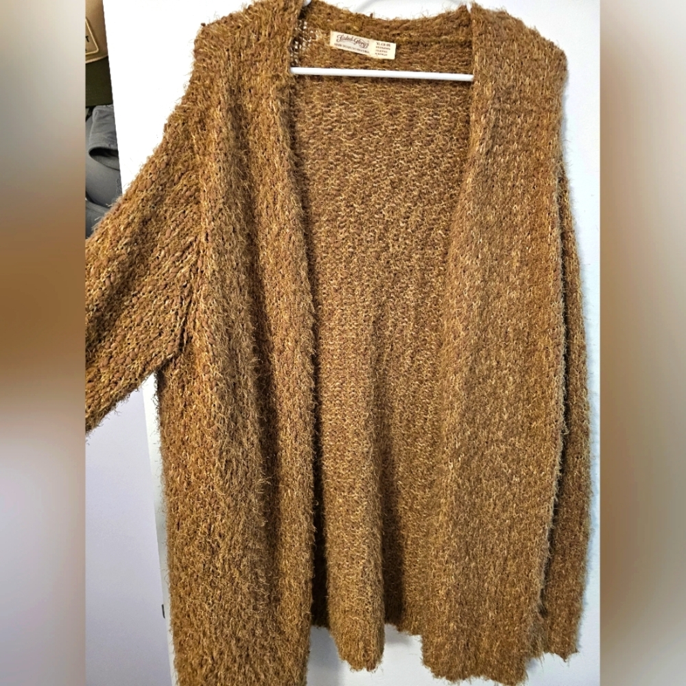 Metallic accent cardigan